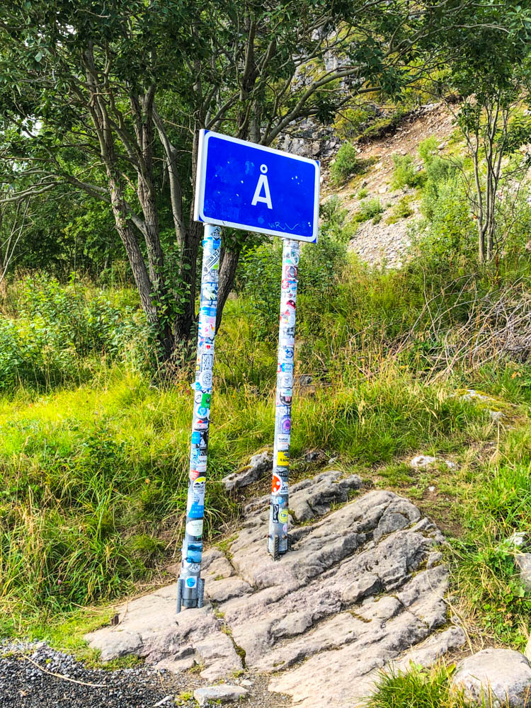 Ortsschild Ä Norwegen