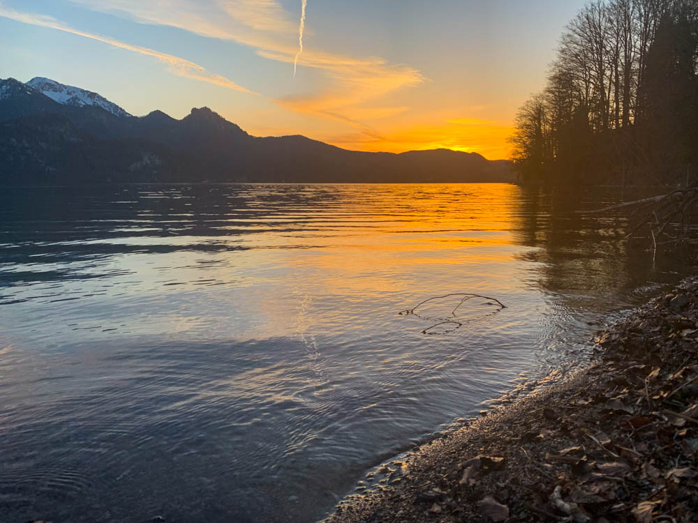 Sonnenuntergang am Kochelsee