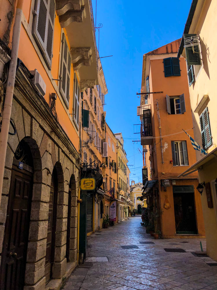 Gasse in Altstadt Korfu
