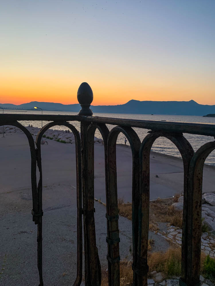 Sonnenuntergang am Mittelmeer in Korfu
