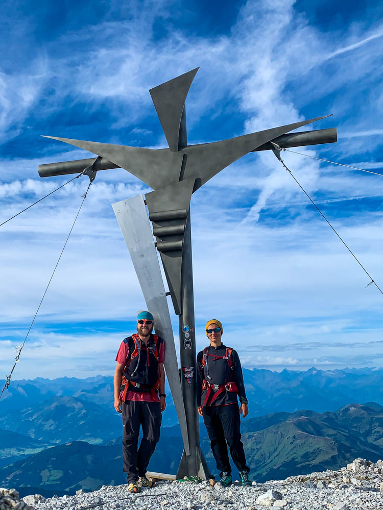 Gipfelfoto Melanie und Julian am Hochkönig in den Berchtesgadener Alpen