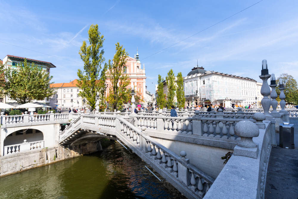 Drei Brücken Ljubljana, Hauptstadt Slowenien Roadtrip