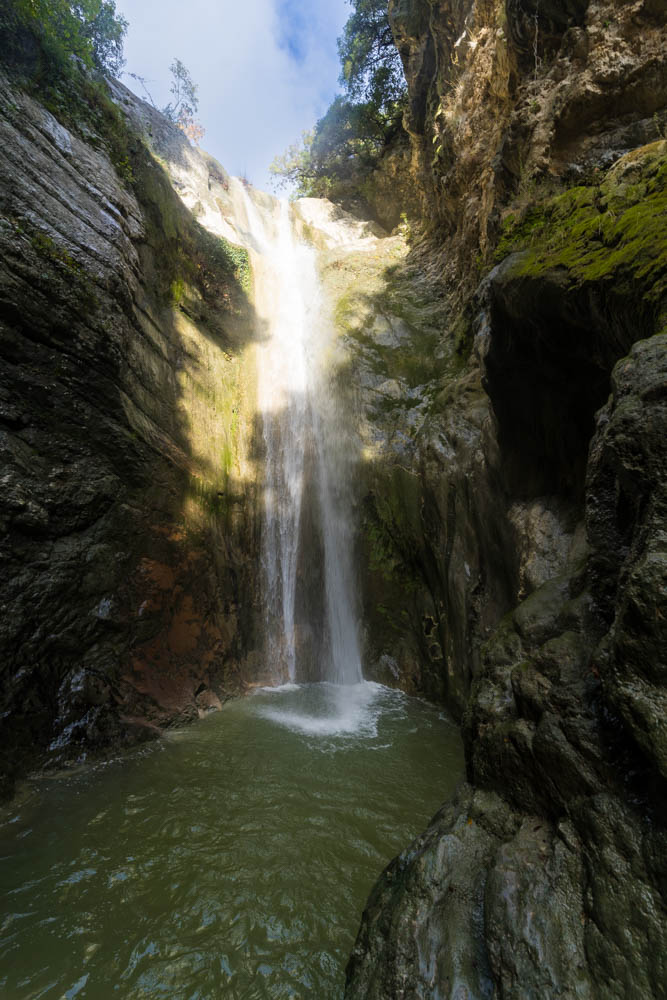 Nydri Wasserfall auf griechischer Insel. Zur Ruhe kommen auf Lefkada