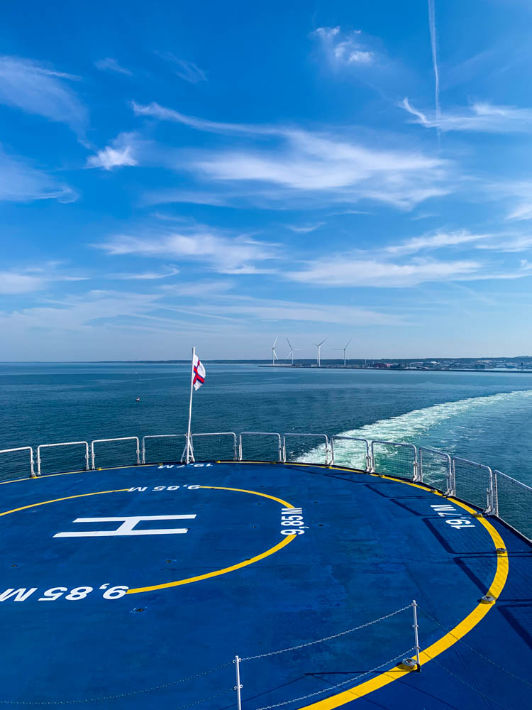 Helikopter Landeplatz der MS Norrona SmyrilLine - Fähre nach Färöer und island